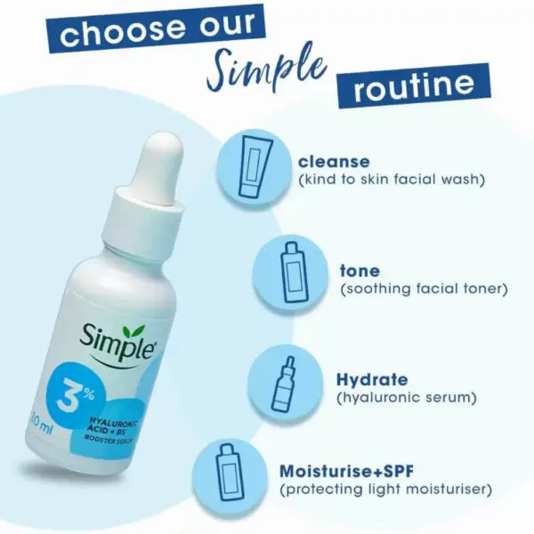 Simple Booster Serum 3% Hyaluronic Acid & B5 30ml - Image 3